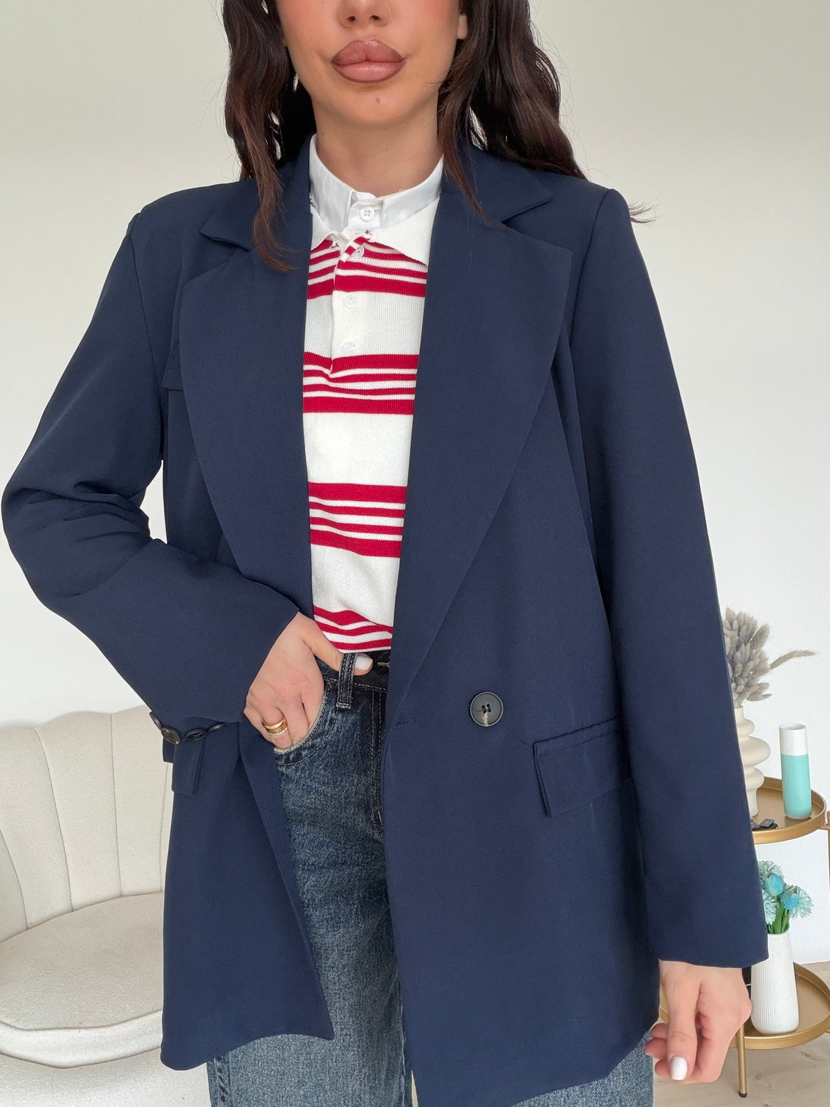 BLAZER DOPPIO BOTTONE NAVY