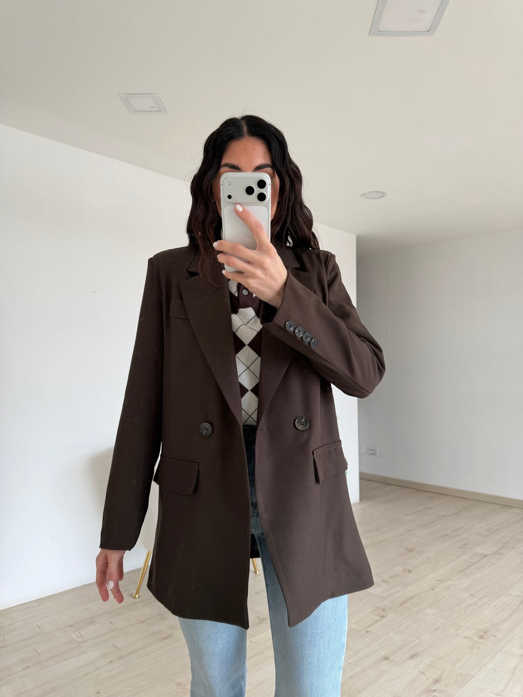 BLAZER DOPPIO BOTTONE CHOCO