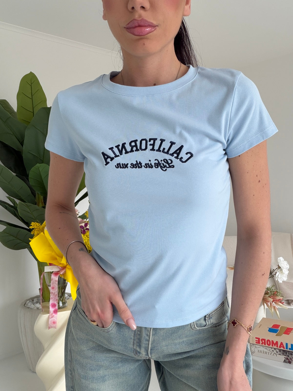 G67153-1-T-SHIRT CALIFORNIA PASTELLO