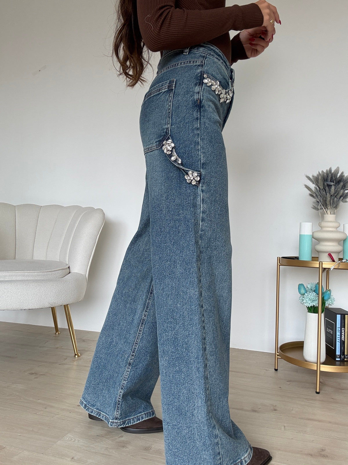 V5022-JEANS PALAZZO LIGHTS