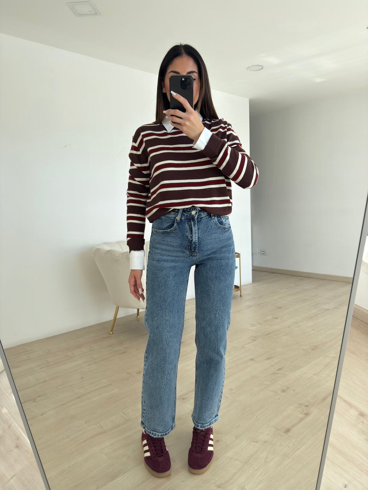 YHC7181-PULL JASMINE BORDEAUX