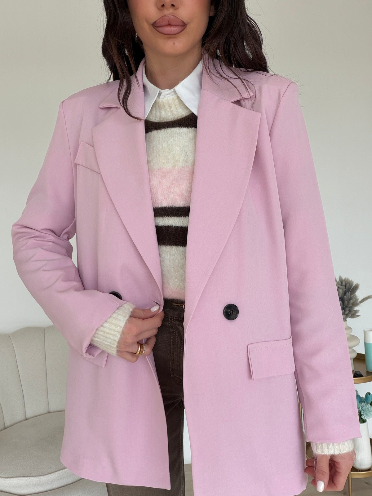 BLAZER DOPPIO BOTTONE PINK