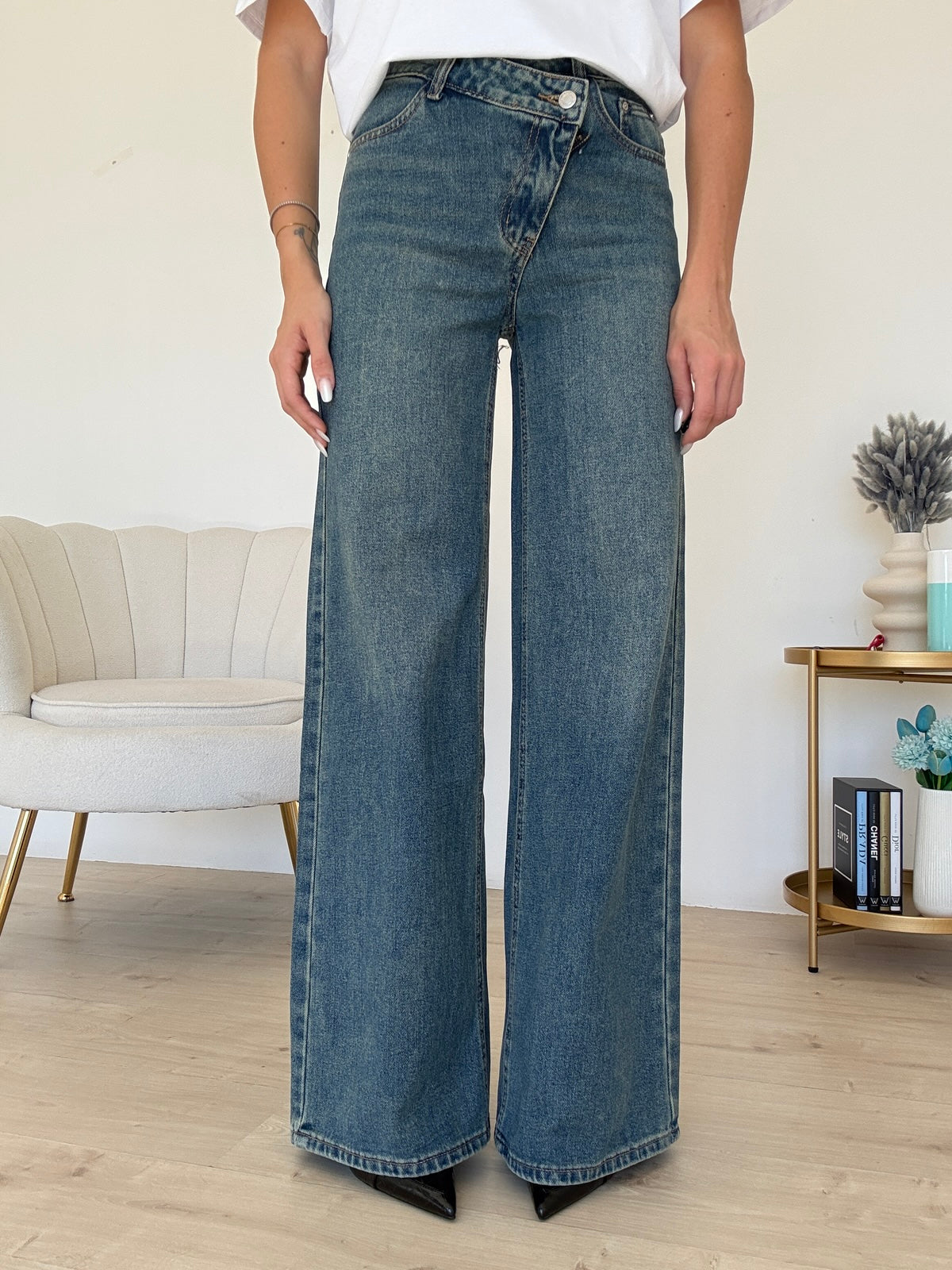 MI25107-1JEANS PALAZZO ZOE DENIM SABBIATO