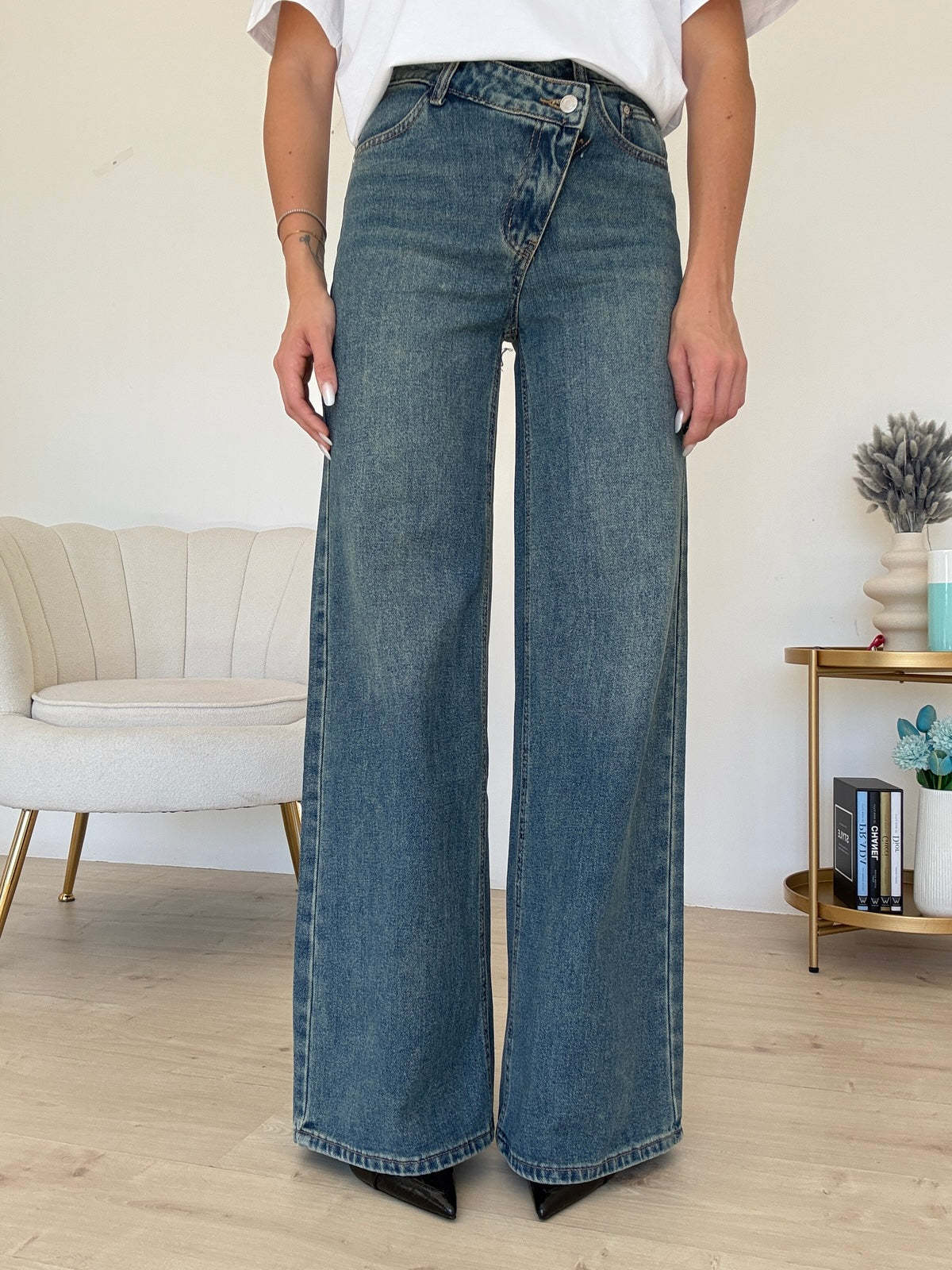 MI25107-1JEANS PALAZZO ZOE DENIM SABBIATO