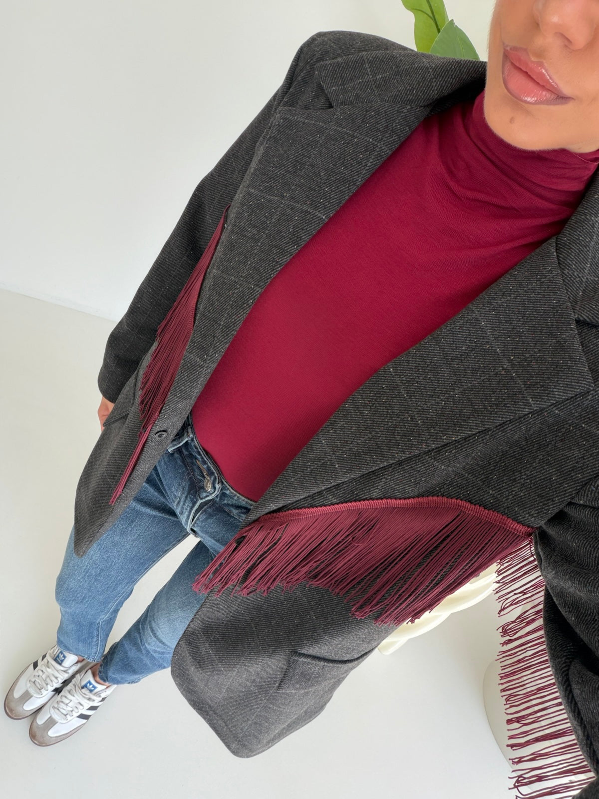 BLAZER FRANGE GREY