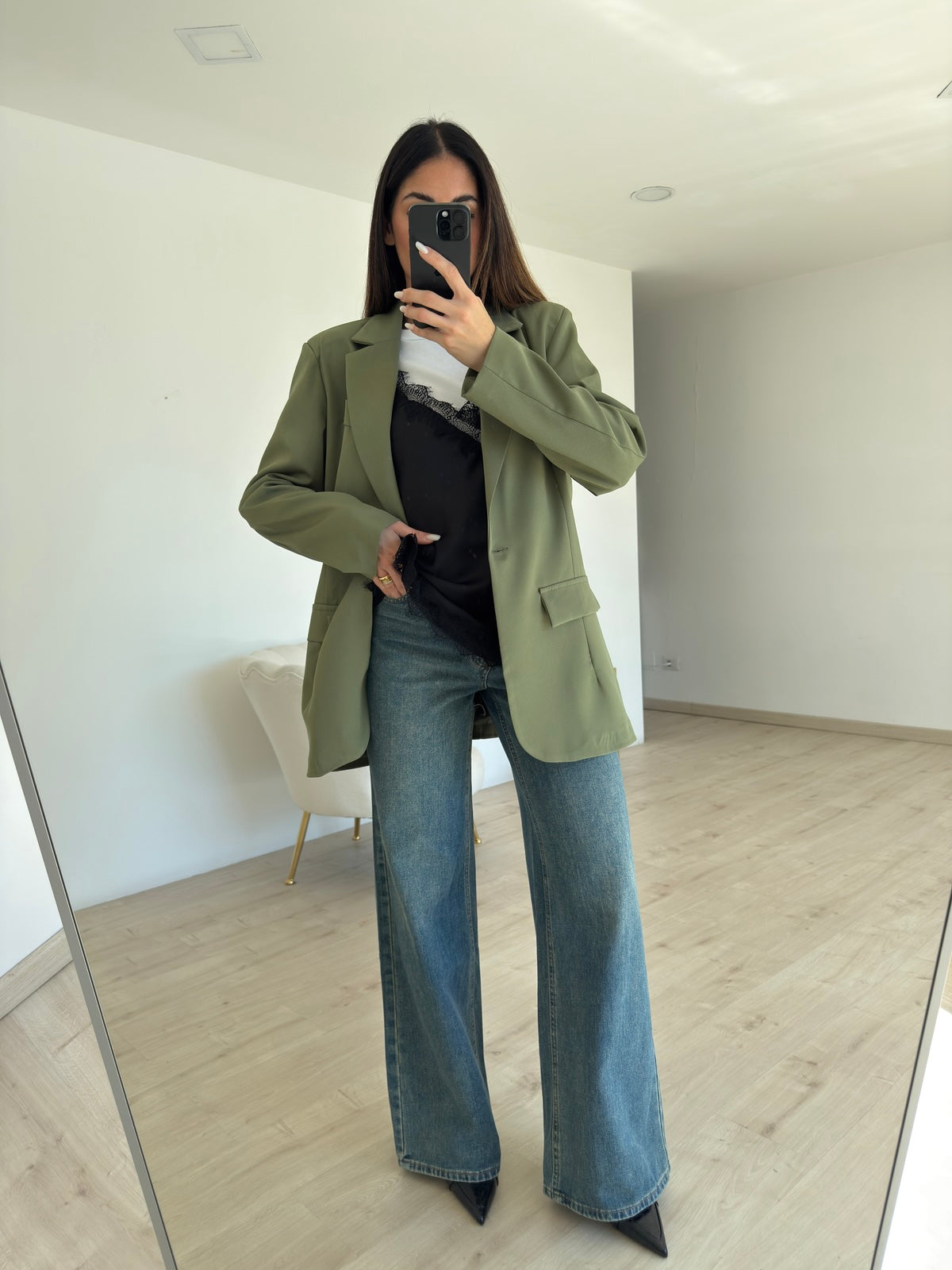 BLAZER OVERSIZE MILITARE
