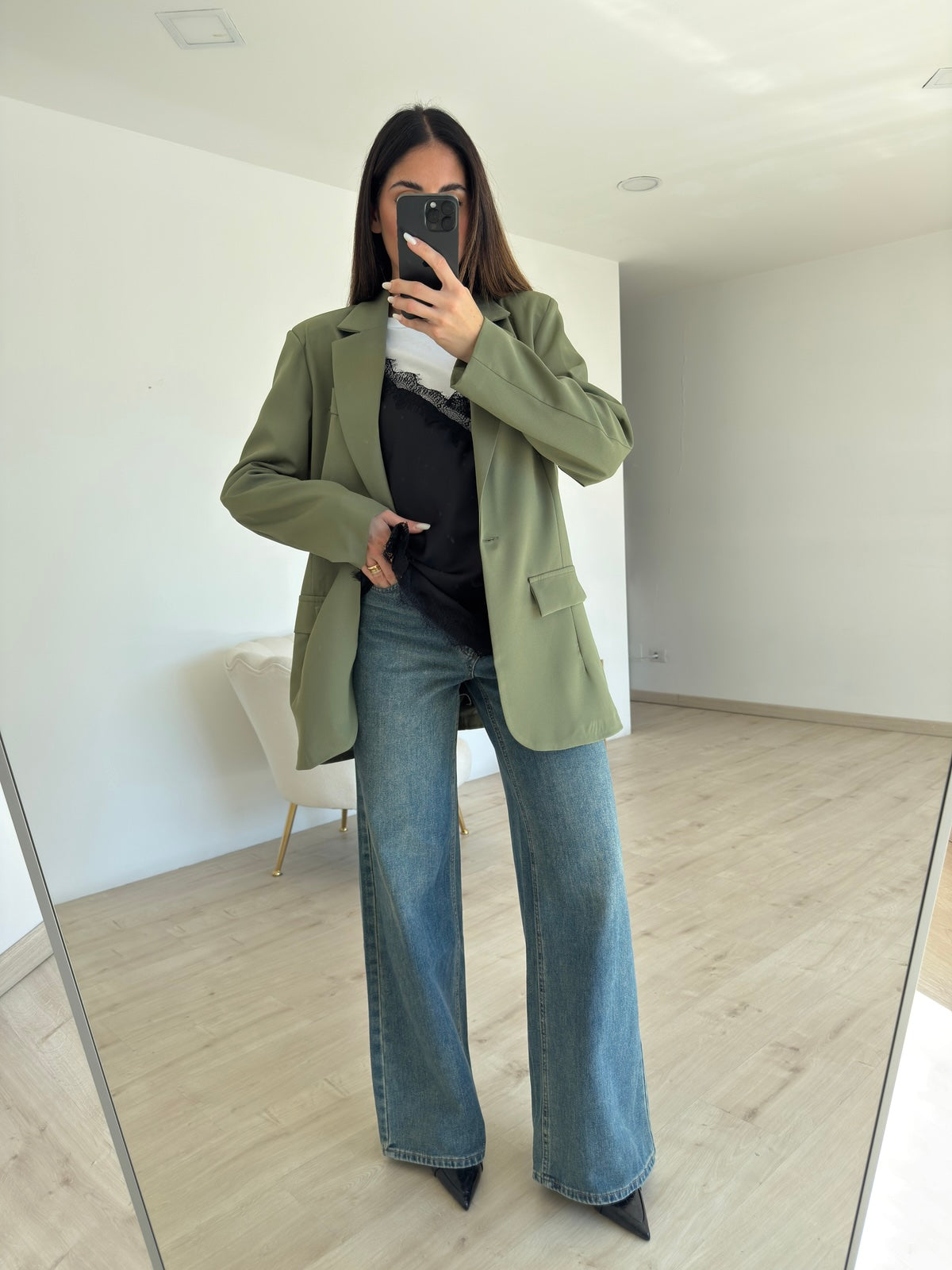 BLAZER OVERSIZE MILITARE