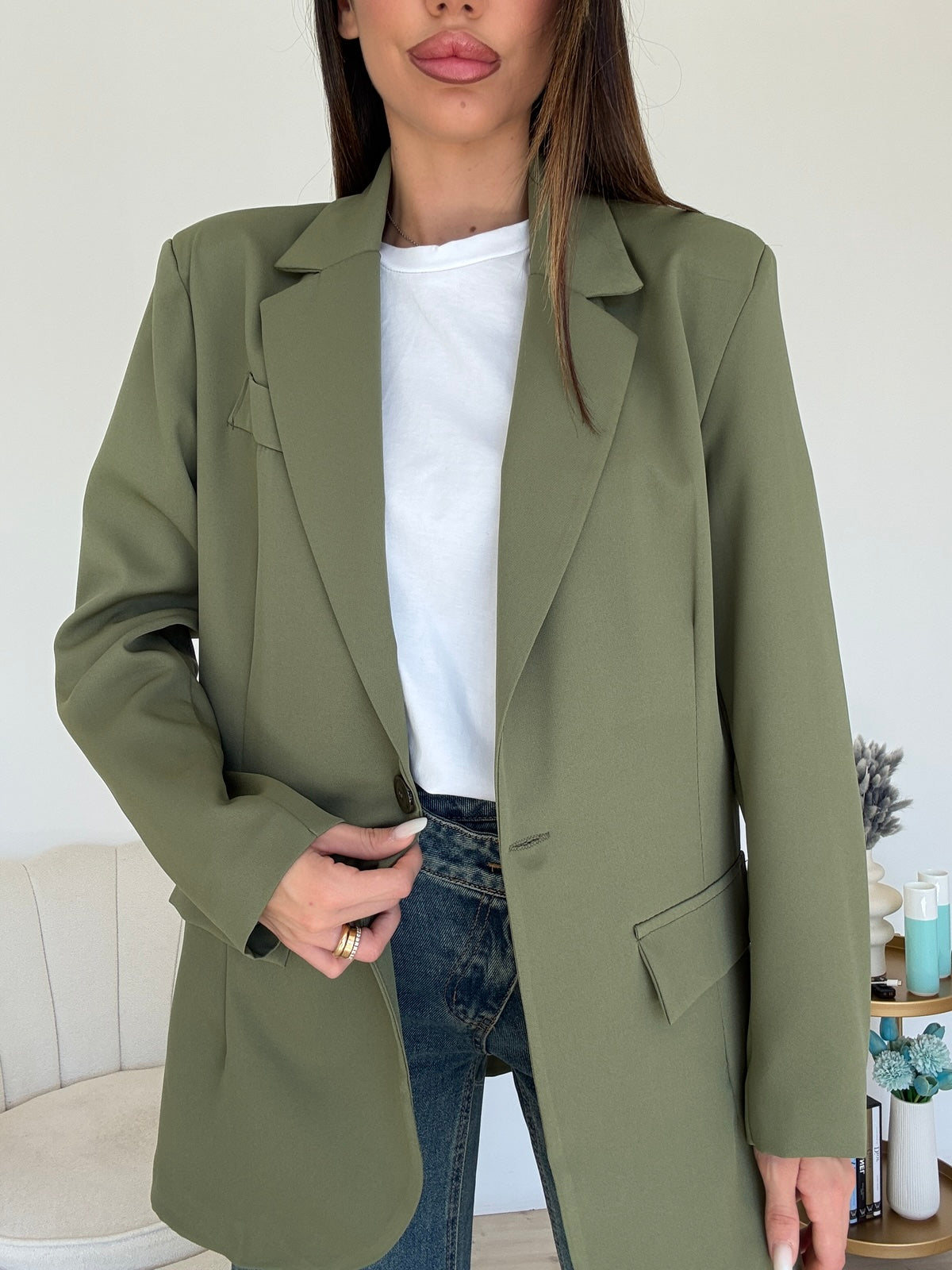BLAZER OVERSIZE MILITARE