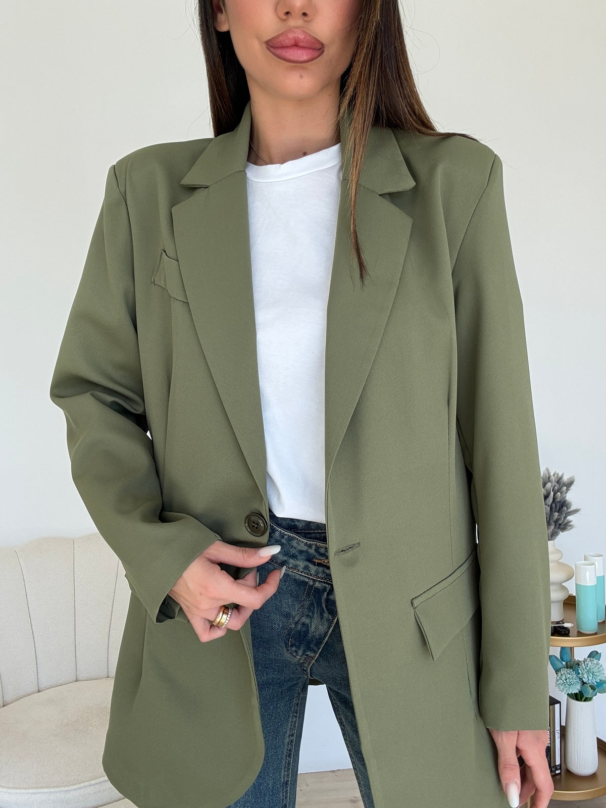 BLAZER OVERSIZE MILITARE