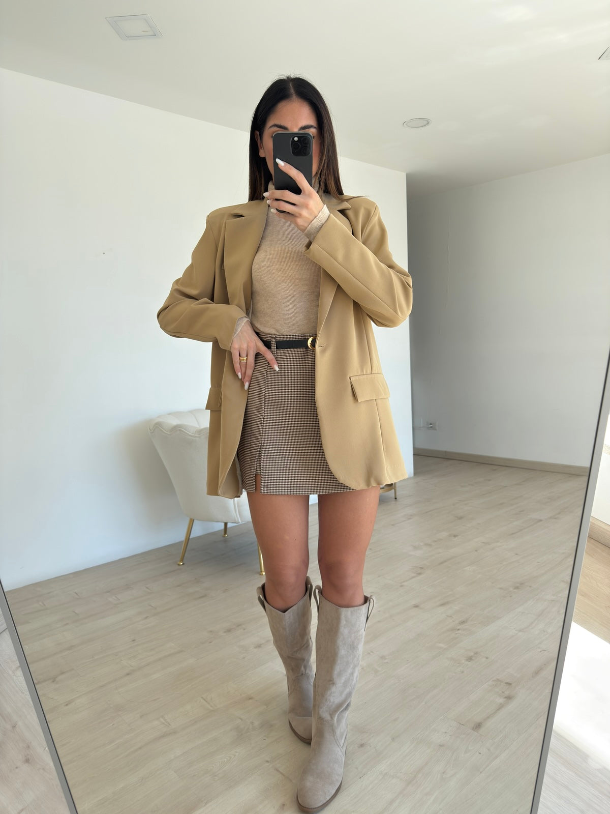 BLAZER OVERSIZE BISCOTTO
