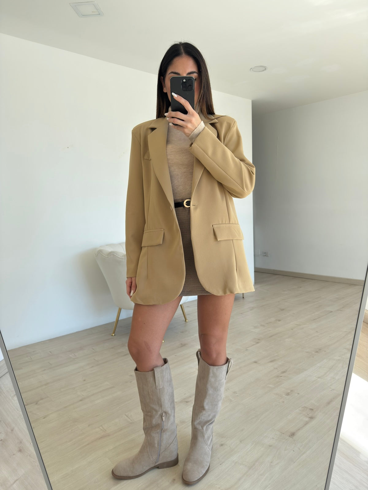 BLAZER OVERSIZE BISCOTTO