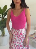 TOP IN FILO FUCSIA