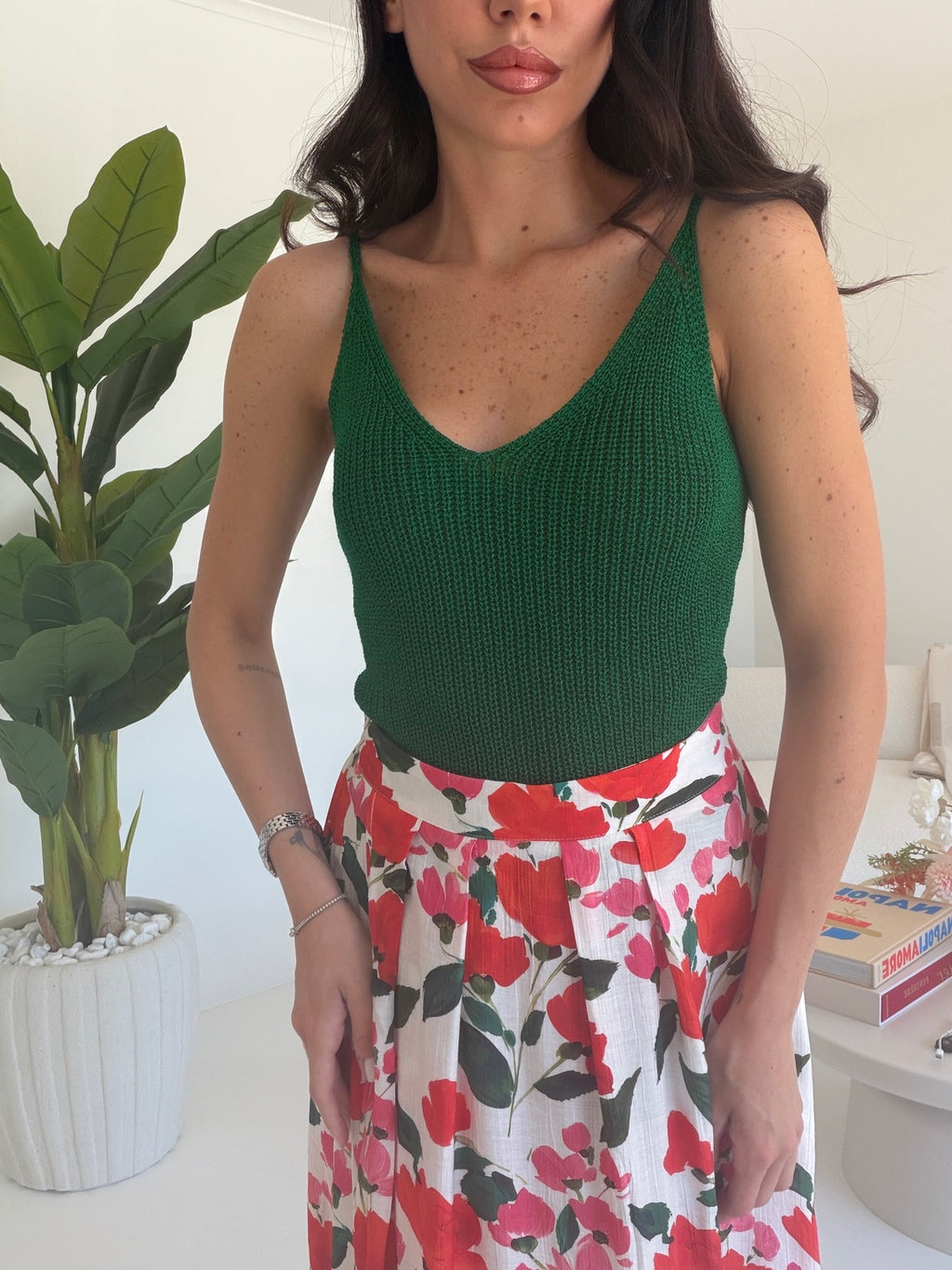 TOP IN FILO VERDE