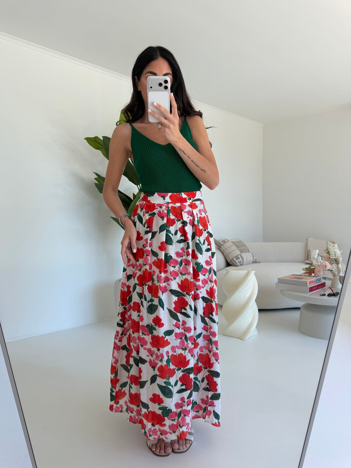 R6667-1-GONNA LONGUETTE MATILDE VERDE