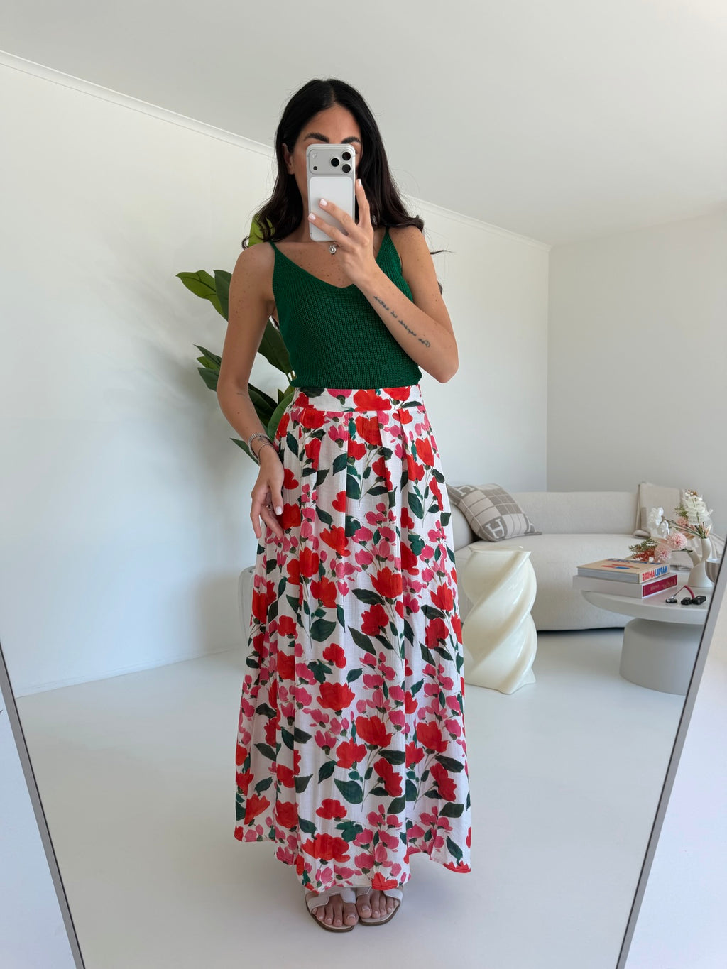 R6667-1-GONNA LONGUETTE MATILDE VERDE