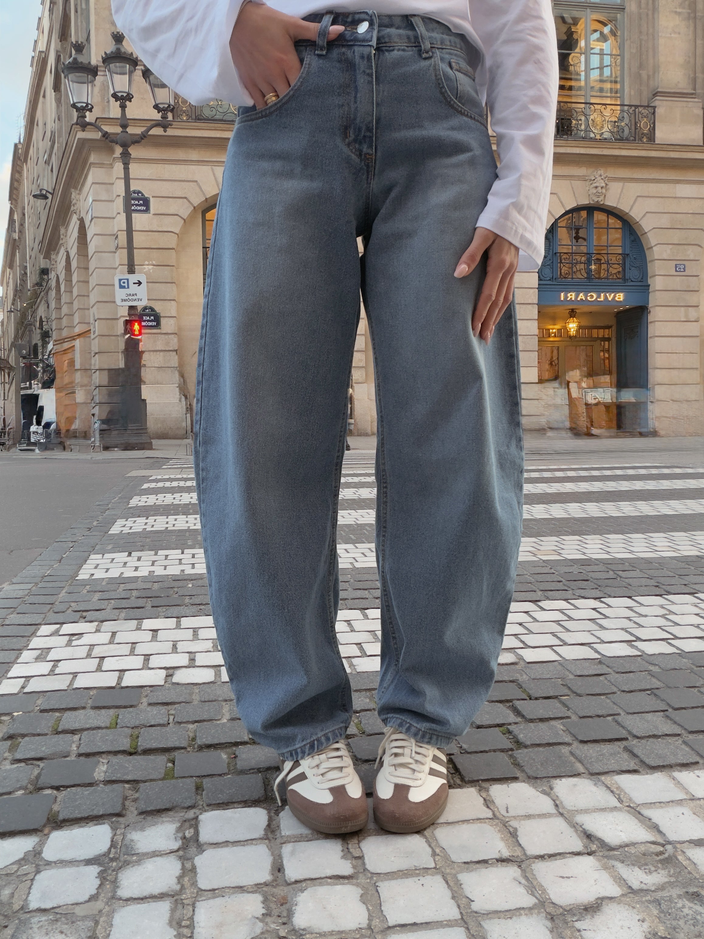 GB085-JEANS SLOUCHY POCKET
